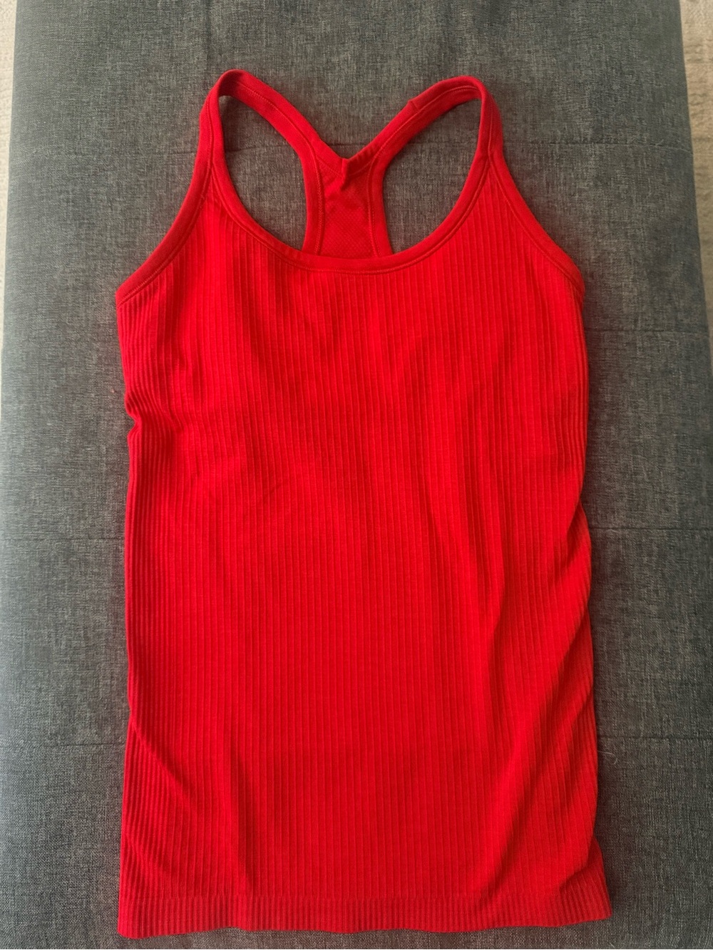 lululemon athletica Red Ribbed Racerback Tank